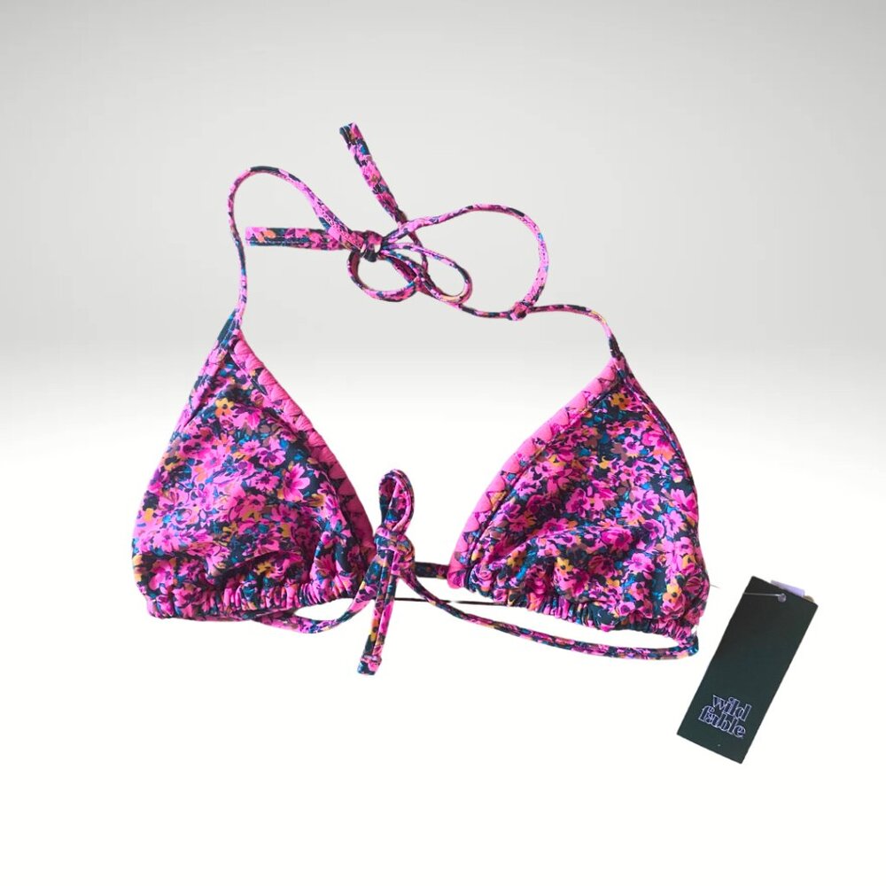 Brand new Wild Fable Size XXS Pink Floral Bikini Top